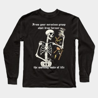 Masonic Working Tools Skeleton Long Sleeve T-Shirt